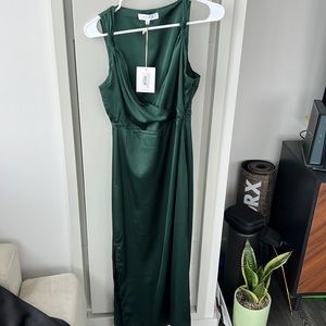 Silk emerald dress - perfect for a winter wedding